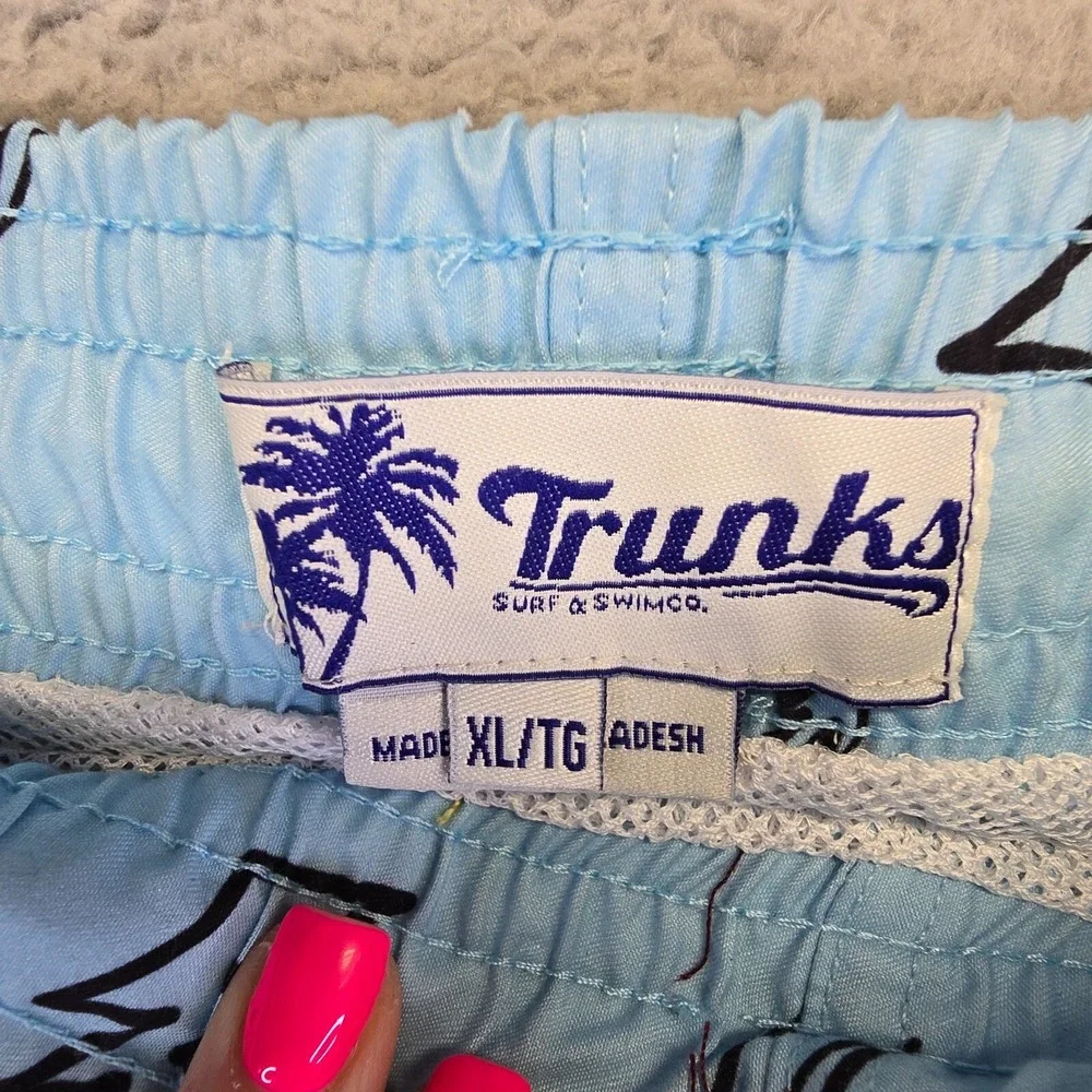 Trunks Surf Swim Co Swimming Trunks Mens XL Blue Bolts Ombre S‎